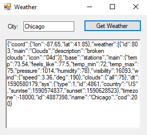 Weather App that fetches weather data asynchronously