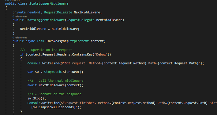 ASP.NET Core - How to add custom middleware | makolyte