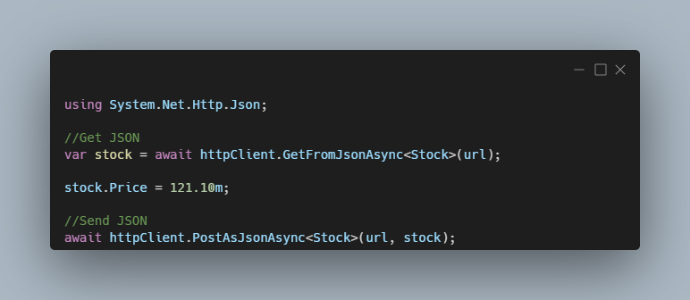 c# http client post json body