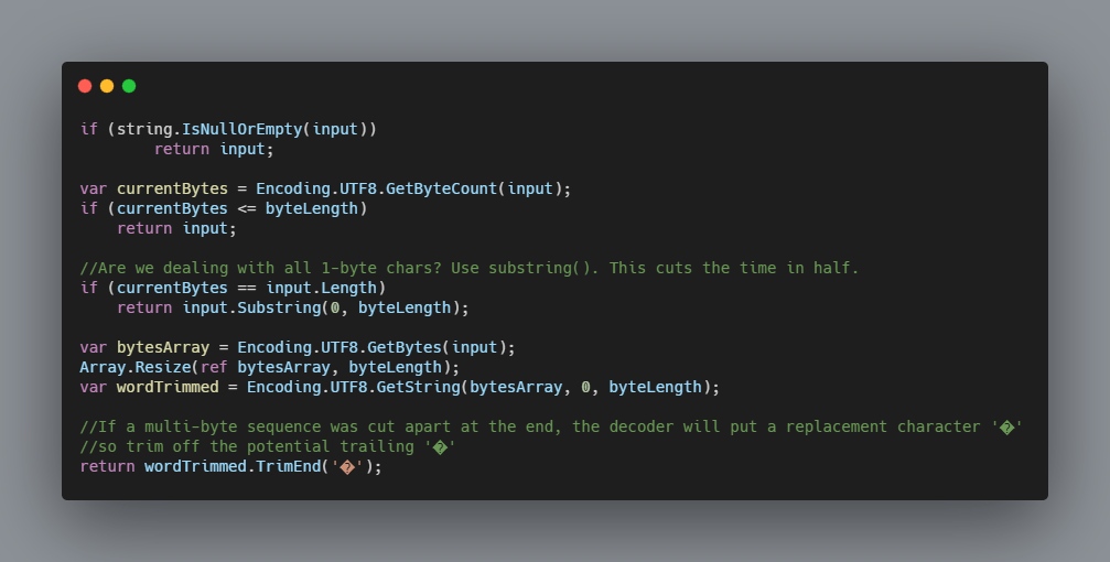 C Trim A UTF 8 String To The Specified Number Of Bytes MAKOLYTE