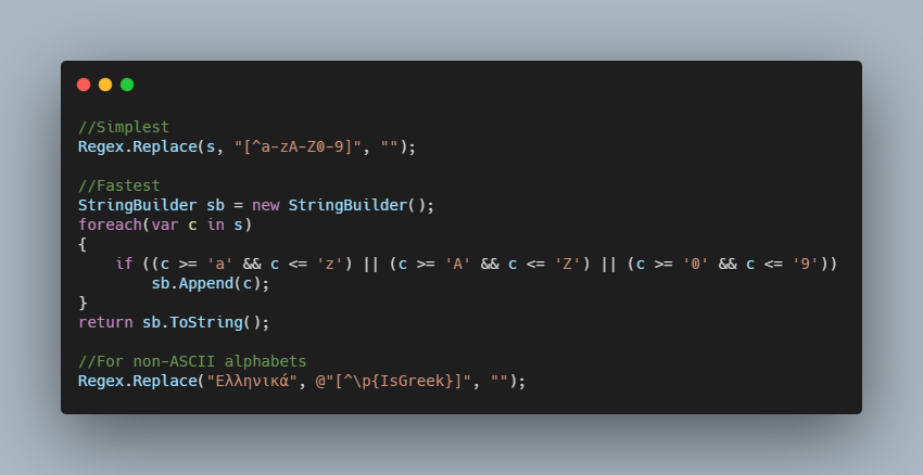 C Remove Non alphanumeric Characters From A String MAKOLYTE