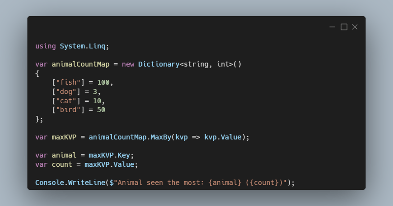 c-get-key-with-the-max-value-in-a-dictionary-makolyte