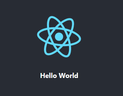 React app showing "Hello World"