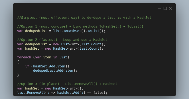 c# list add range remove duplicates